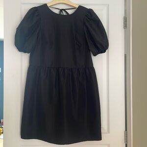 H&M Puff-sleeved dress with cut out section at the back with lace-up ties